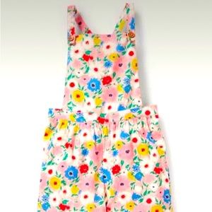 Mini Boden Floral Overalls